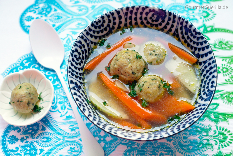 matzo ball soup aka matzo kloss soup #recipe #gourmet guerrilla