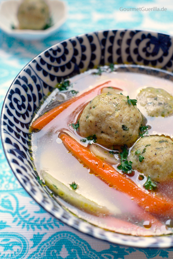 Matzo Ball Soup aka Matzo Kloss Soup #recipe #gourmetguerilla